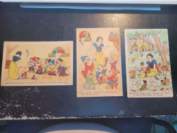 BLANCHE NEIGE - Lot De 5 Cartes - Bandes Dessinées