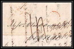 36038 1846 Leith England Cognac Charente Marque Postale Maritime Cover Schiffspost Lettre LAC Discount - Entry Postmarks
