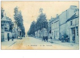 72.MAMERS.n°3910.LA RUE NATIONALE.PLIE ET TACHES - Mamers