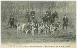 72.SILLE LE GUILLAUME.n°17467.DANS LA CLAIRIERE.EN ATTENDANT LE SIGNAL DE LA CHASSE - Sille Le Guillaume