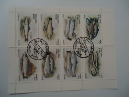 OMAN STATE  USED    SHEET  FISH FISHES  1972 - Oman