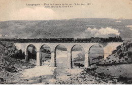 48 - N°111259 - Langogne - Pont Du Chemin De Fer Sur L'Allier (Alt. 913") - Belle Station De Cure D'Air - Langogne