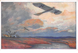Illustrateur - N°68292 - Schulze - Avions Au-dessus D'un Feu - Schulze, Hans Rudolf