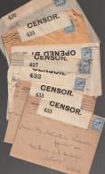 8 Letters Sent To Utrecht, Netherland Letters Opened By Censor - Covers & Documents