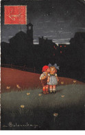 Illustrateur - N°70339 - E. Colombo - Garçon Embrassant Une Fillette Dans La Nuit - N°1743-2 - Colombo, E.