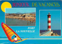 11 - Port La Nouvelle - Multivues - Scènes De Plage - Phare - Flamme Postale De Port La Nouvelle - CPM - Voir Scans Rect - Port La Nouvelle