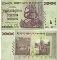 Zimbabwe 200 Million Dollars 2008 P-83 UNC - Simbabwe