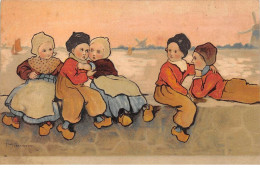 Illustrateur - N°76518 - E. Parkinson - Petits Hollandais Sur Un Quai, Au Fond Des Moulins à Vent - Parkinson, Ethel