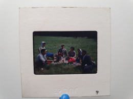 Photo Diapo Diapositive Slide à Situer FAMILLE Réunion Sur L'herbe 1963 VOIR ZOOM - Diapositives (slides)