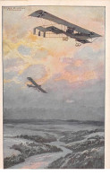 Aviation - N°73575 - Hans Rudolf Schulze - Deux Avions Dans Le Ciel - 1914-1918: 1ra Guerra