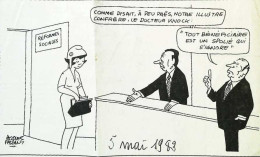 ► Coupure De Presse  Quotidien Le Figaro Jacques Faisant 1983   Mitterrand Delors Reformes Sociales Docteur Knock - Desde 1950