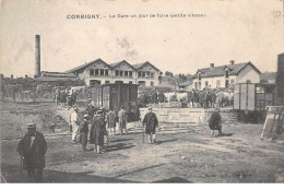 58 - N°73974 - CORBIGNY - La Gare Un Jour De Foire (petite Vitesse) - Carte Peu Courante - Corbigny