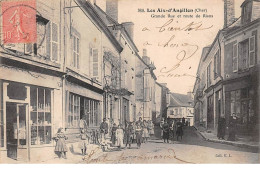 18 - N°74125 - LES AIX-D'ANGILLON - Grande Rue Et Route De Rians - Les Aix-d'Angillon