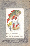 1er Avril - N°78284 - Devinez Qui Vous L'envoie - Poisson, Poussés Par La Brise Légère .... Sincères - 1er Avril - Poisson D'avril