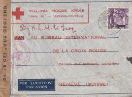 Letter 1941 Sent To Geneve, Suisse (opened By Censor) Red Cross - Nederlands-Indië