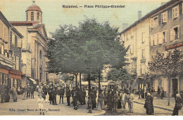 81 - N°74487 - MAZAMET - Place Philippe-Olombei - Carte Toilée - Mazamet