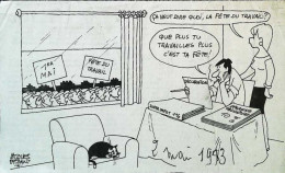 ► Coupure De Presse  Quotidien Le Figaro Jacques Faisant 1983  Chat   Fête Travail 1 Mai Déclaration Impot - 1950 à Nos Jours
