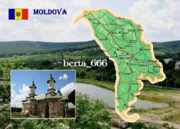 Moldova Country Map New Postcard * Carte Geographique * Landkarte - Moldavie