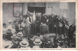 87 - N°78667 - AIXE-SUR-VIENNE - La Félibrée De L'Aubépine - Les Discours, Devant La Plaque De Saint-Aulaire Croix Rouge - Aixe Sur Vienne