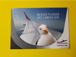 Airline Issued Card. Lübeck Air, Wing And Gull - 1946-....: Moderne