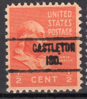 MM-295; USA Precancel/Vorausentwertung/Preo; CASTLETON (IN), Type 734 - Vorausentwertungen