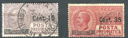 REGNO 1927 POSTA PNEUMATICA USATA - Correo Neumático