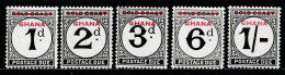 1958 Timbre Taxe Set MNH** Ta6 - Ghana (1957-...)