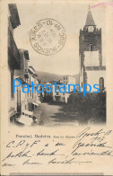 226890 PORTUGAL FUNCHAL MADEIRA STREET ALJUBE CIRCULATED TO ARGENTINA POSTAL POSTCARD - Autres & Non Classés