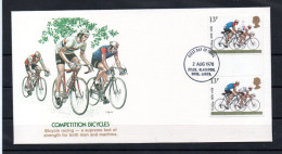 GRANDE BRETAGNE - GREAT BRITAIN - 1978 - FDC - COMPETITION BICYCLES - VELOS DE COMPETITION - - 1971-1980 Decimale  Uitgaven