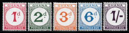 1958 GhanaTimbre Taxe Set MNH** Ta6 - Ghana (1957-...)