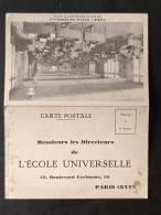 France - Paris - Ecole Universelle - Une Salle De Dactylographie Du Courrier - Double - Publ. - Carte Postale Ancienne - Education, Schools And Universities