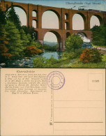 Jocketa-Pöhl Vogtländische Schweiz Elstertalbrücke Eisenbahn-Brücke 1910 - Plauen