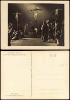 Ansichtskarte Oberammergau Kreuzigung Passionsspiele Stimmungsbild 1950 - Oberammergau