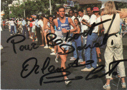 CLA - ATHLETISME - CPM - PHOTO DEDICACEE DU MARATHONIEN ITALIEN ORLANDO PIZZOLATO - DOUBLE VAINQUEUR A NEW YORK - Athlétisme