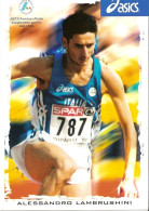 CLA - ATHLETISME - CPM - PHOTO DU CHAMPION D'EUROPE ITALIEN DU 3000 M STEEPLE 1994 A HELSINKI ALESSANDRO LAMBRUSCHINI - Gehandtekende Foto's