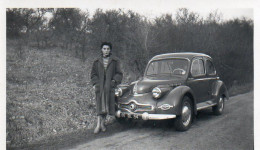 4V4Mé   Photo Originale Automobile Tacot Panhard Dyna X En 1955 Dans La Vallée Du Madon (38) - PKW