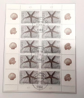 SLOVENIA 2001 Fossils - Starfish Fossil Sheetlet Mala Pola Used Stamps - Slovenië