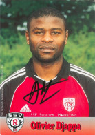 Fußball-Autogrammkarte AK Olivier Djappa SSV Reutlingen 05 00-01 Bafoussam Kamerun Cameroun SC Rot-Weiss Essen RW Fulda - Handtekening