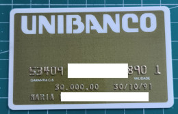 BRAZIL CREDIT CARD UNIBANCO - Tarjetas De Crédito (caducidad Min 10 Años)