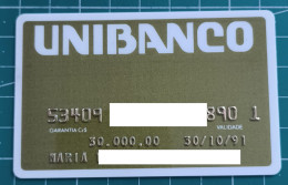 BRAZIL CREDIT CARD UNIBANCO - Geldkarten (Ablauf Min. 10 Jahre)