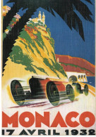 Grand Prix  Monaco 1932  -  Publicité D'epoque -  Illustrateur Falcucci  - Original  La Cigogne Edition   -  CPSM - Grand Prix / F1