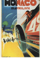 Grand Prix  Monaco 1931  -  Publicité D'epoque -  Illustrateur Falcucci  - Original  La Cigogne Edition   -  CPSM - Grand Prix / F1