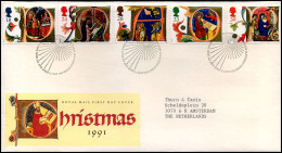 Groot-Brittannië - FDC - Christmas 1991                         - 1991-2000 Em. Décimales