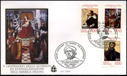 Vaticaan - FDC - V Cent. Della Scoperta Dell'America 1492-1992                  - FDC