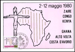 Vaticaan - MK - Joannes Paulus II : Zaire, Congo, Kenya ...                          - Cartas Máxima