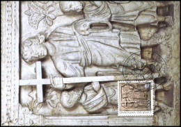 Vaticaan - MK - Cristo Con La Croce Tra Due Apostoli                          - Maximumkarten (MC)