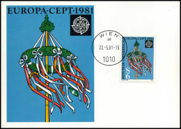 Oostenrijk - MK - Europa CEPT 1981                                  - Maximumkarten (MC)
