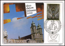 Oostenrijk - MK - 200 Jahre Diözese Linz                            - Maximumkarten (MC)