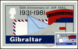 Gibraltar - MK - 50th Anniversary Of Air Mail                           - Gibilterra