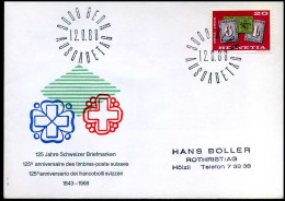 Zwitserland - FDC - 125 Jahre Schweizer Briefmarken                            - FDC